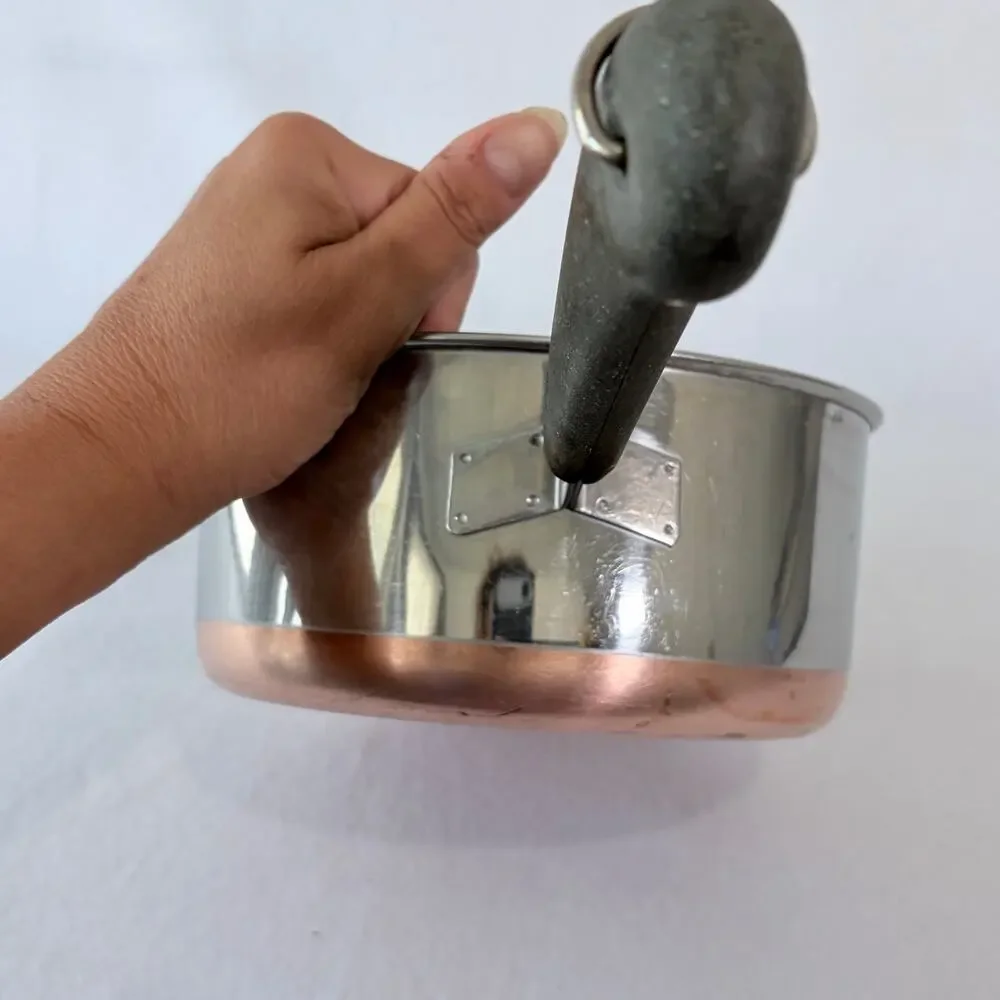 Revere Ware Saucepan 2 Quart Copper Bottom Double Ring Stamp No Lid